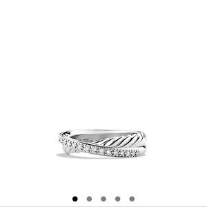 David Yurman Crossover Diamond Ring valued at $595