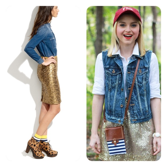 BUNDLED 💛 madewell // sparkler sequin skirt - Picture 2 of 3