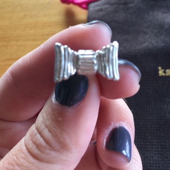 Kate spade sterling silver bow earrings - Picture 2 of 2