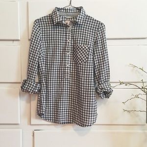 Merona Blue & White Gingham Shirt