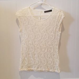 Lace sheer tee