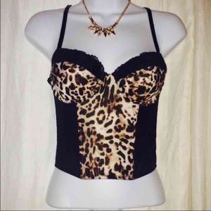 NWOT leopard bustier