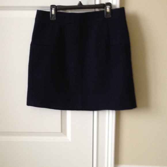 Dresses & Skirts - J Crew navy blue wool mini skirt