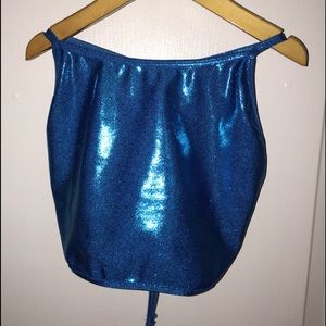 AA Shiny Halter Crop Top