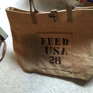 FEED USA Burlap tote from Target