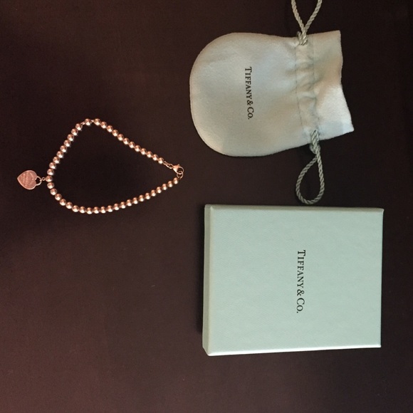 Tiffany small bead bracelet. 7.5 inches