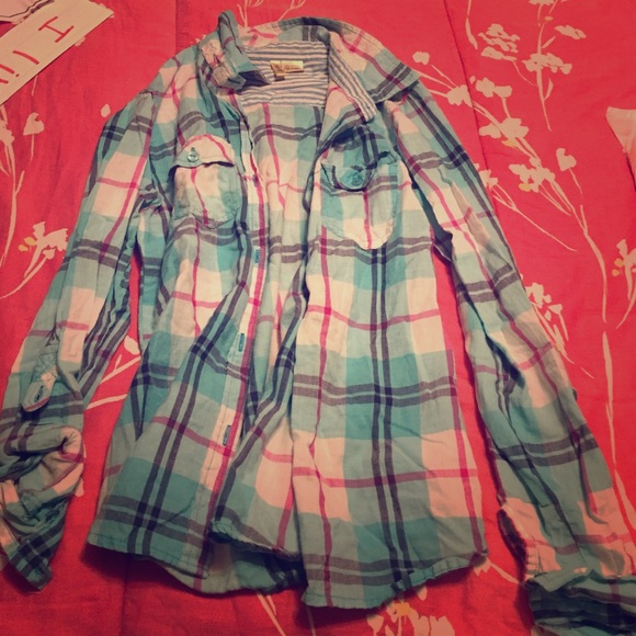 Button up plaid shirt