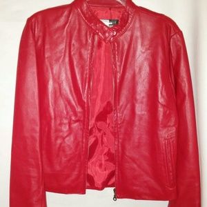 Genuine Leather Red Jacket
