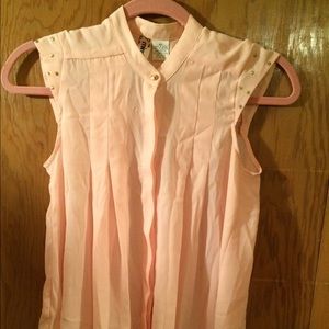 Pink flowy top
