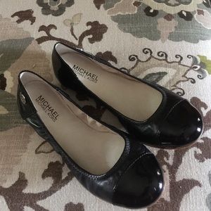 Michael Kors Black Patent Leather Ballet Flats