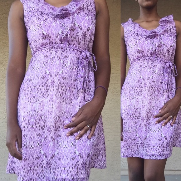 Purple printed dress