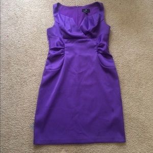 Aubergine colored bridesmaid dress