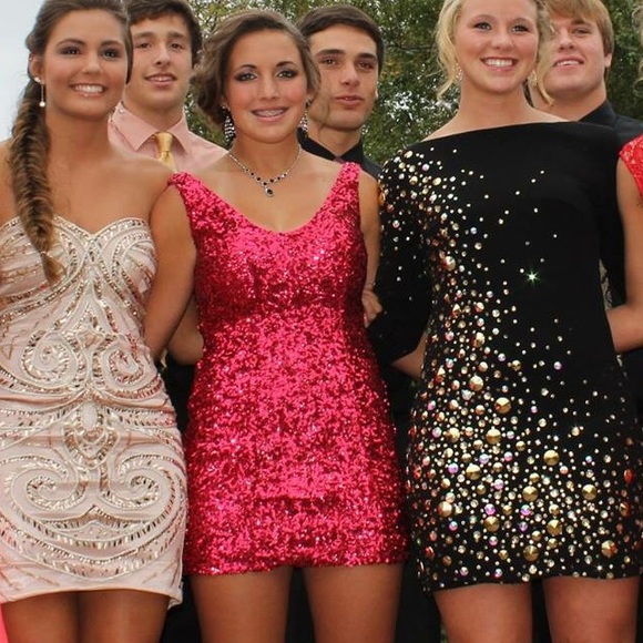 Raspberry Red short homecoming dress