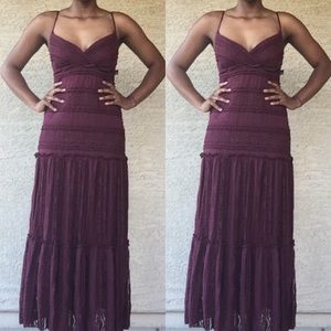 Maroon maxi dress
