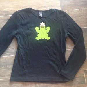 Black, Long Sleeve Shirt