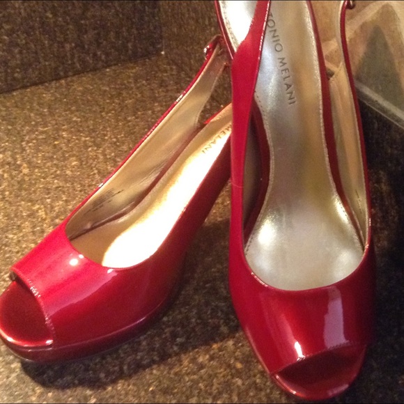 Never worn Ferrari Red Patten Leather shoes