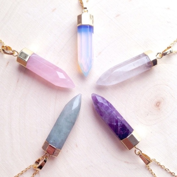 Green crystal pendant - Picture 1 of 3