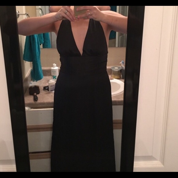 Floor length dress and Elle heels