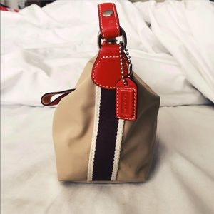 Coach Mini Beige & Orange Handbag