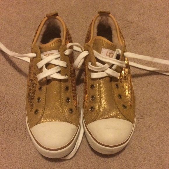 Ugg Gold Sequin Sneakers 7