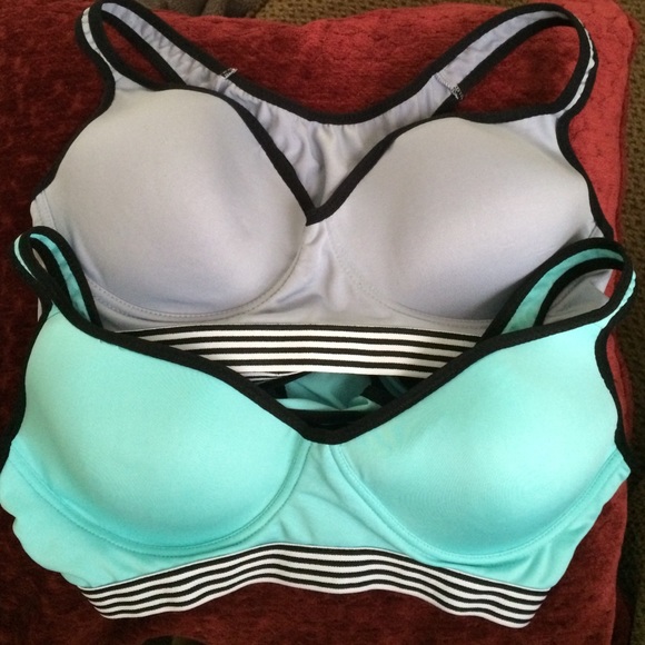 Two padded sport bras.