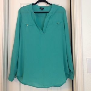 Dark Mint Green Blouse