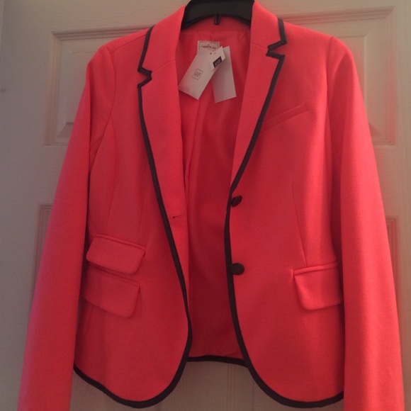 Bright neon pink/orange Gap blazer