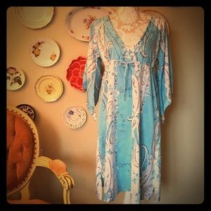 Caftan Beach Cover-up with sequins.