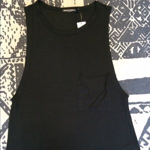 {Brandy Melville} Black Pocket Tank