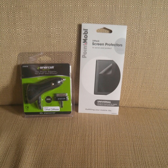Car Power Adapter & Screen Protector Set - Picture 2 of 4