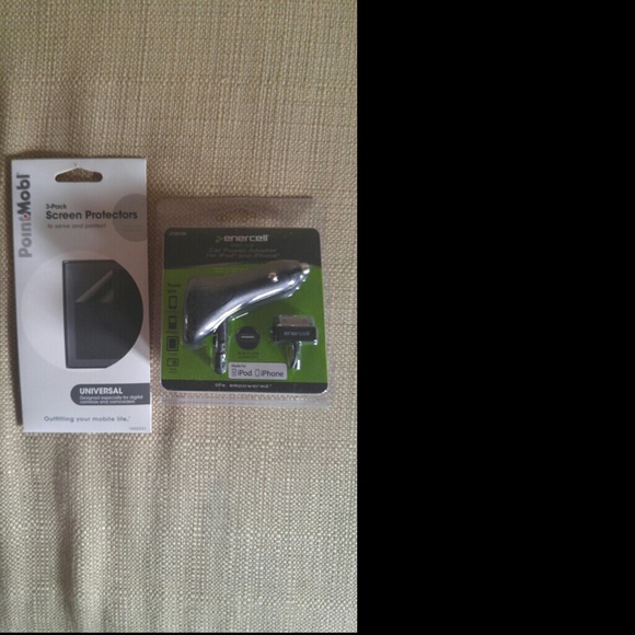 Car Power Adapter & Screen Protector Set - Picture 3 of 4