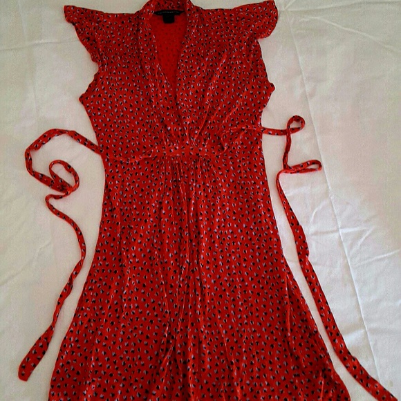 Beautiful, whimsical, red dress, French Connection