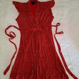 Beautiful, whimsical, red dress, French Connection