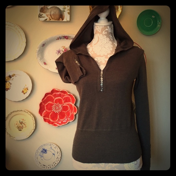 🎈Final Sale🎈Merino Wool Olive Hoodie.