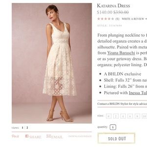 Katrina Dress from BHLDN SOLD OUT