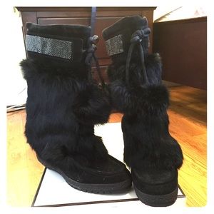 Coach fur boots