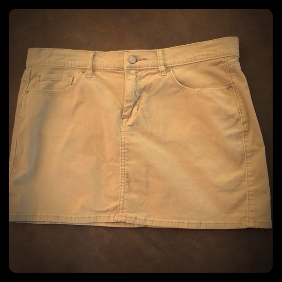 Corduroy Beige Old Navy Mini Skirt