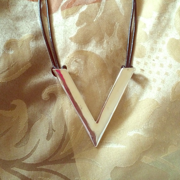 V Shaped Silver Necklace