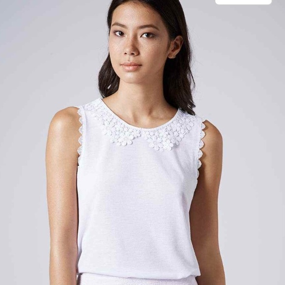 White Collared TopShop Shirt