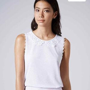 White Collared TopShop Shirt