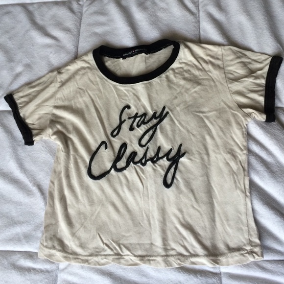 Brandy Melville stay classy crop top