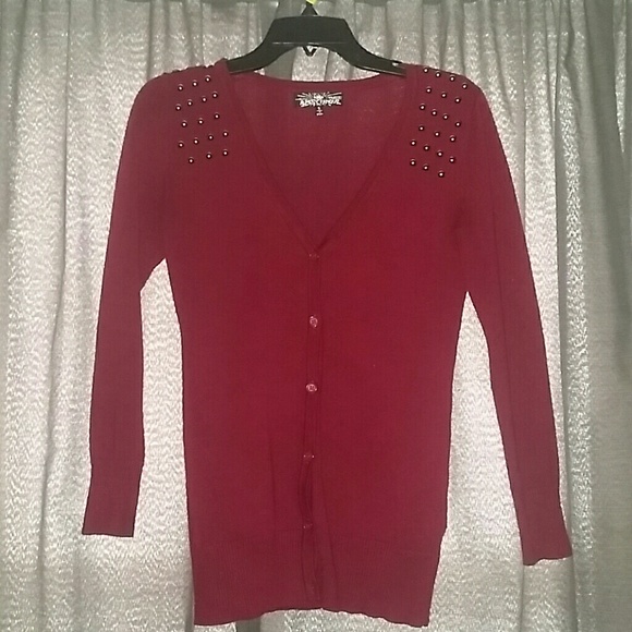 Burgundy cardigan