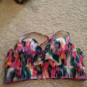 Tye dye longline swim top. And bottoms