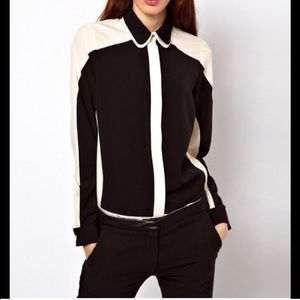 Asos double lapel blouse Sz s Asos double lapel blouse Sz s