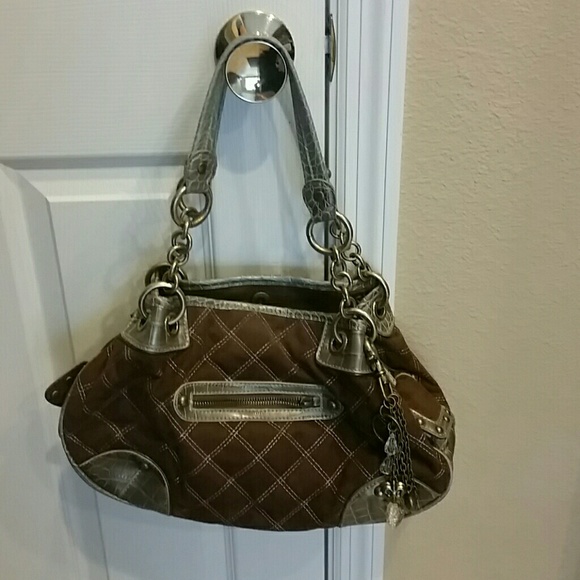 Quilted Kathy Van Zeeland Purse - Tan/Brown
