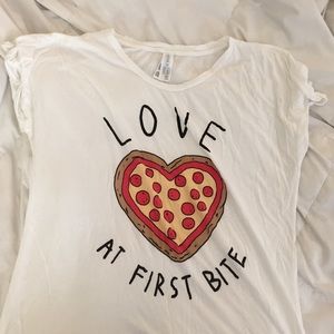 Slouchy pizza t shirt