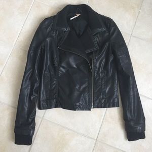 FreePeople Vegan Black Leather Jacket