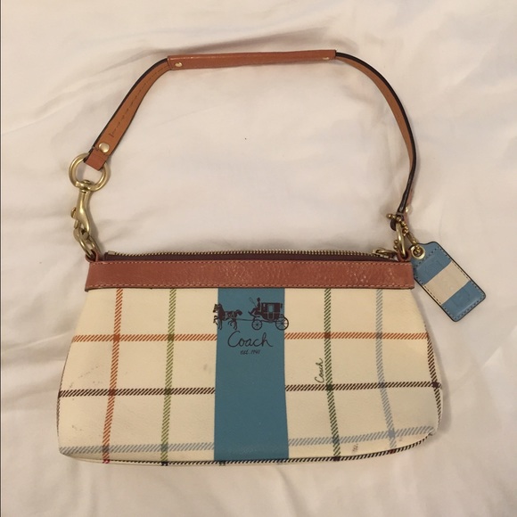 Cream coach purse