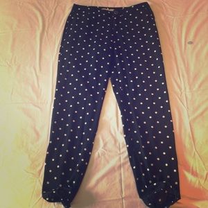 RETRO POLKA-DOT BLACK AND WHITE PANTS