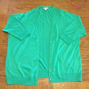 Bright green cardigan Old Navy